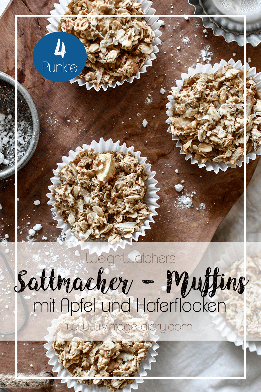 Sattmacher - Muffins mit Apfel und Haferflocken (WeightWatchers)